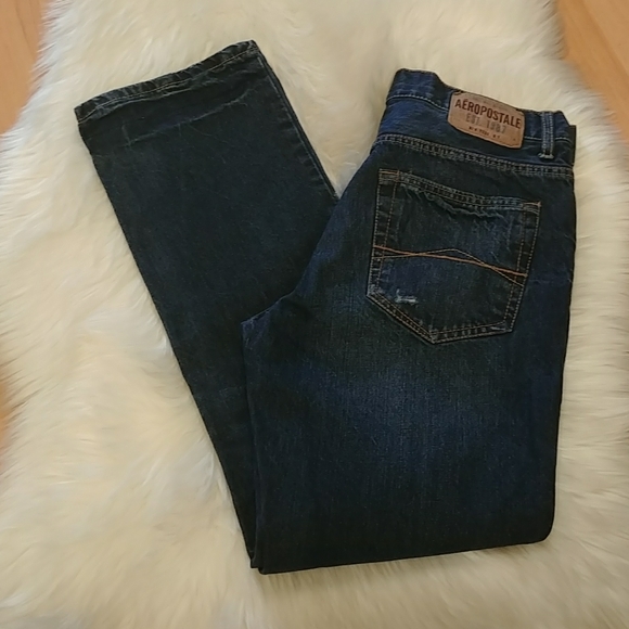 Aeropostale Men Distressed Essex Straight Leg Jean - Picture 3 of 10